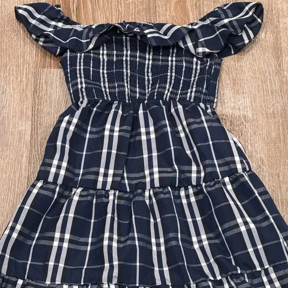 BCX Big Girls Plaid Taffeta Tiered Maxi Dress - Picture 6 of 6